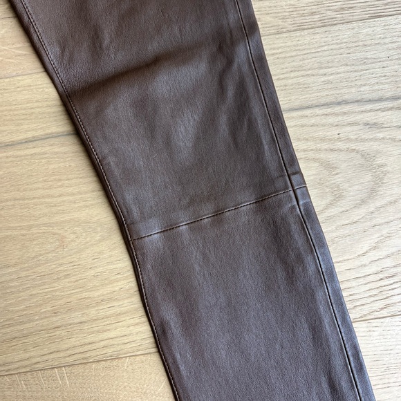 NWT J Brand skinny leather pants in brown size 27 - Picture 6 of 9